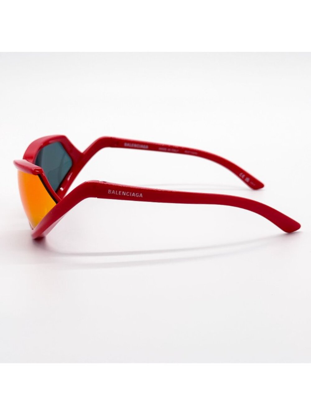 NEW BALENCIAGA BB0289S 005 SUNGLASSES RED GEOMETRIC UNISEX EYEWEAR BALENCIAGA - Picture 6 of 9